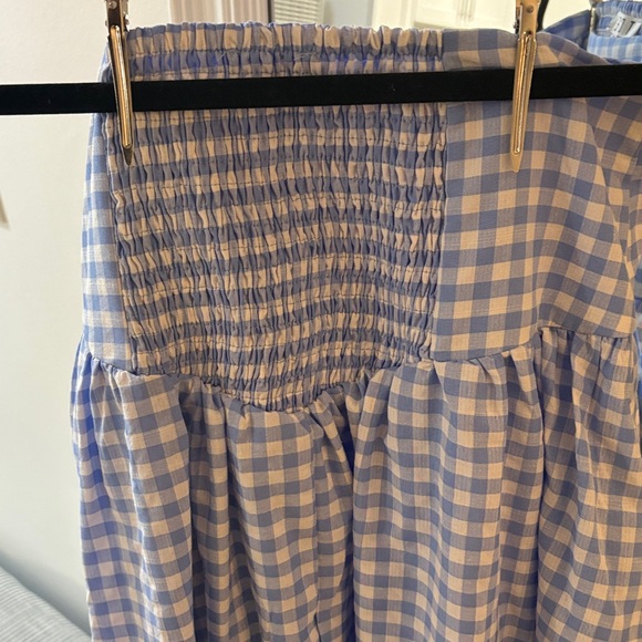 TCEC Light Blue Gingham A-Line Skirt - Picture 4 of 5